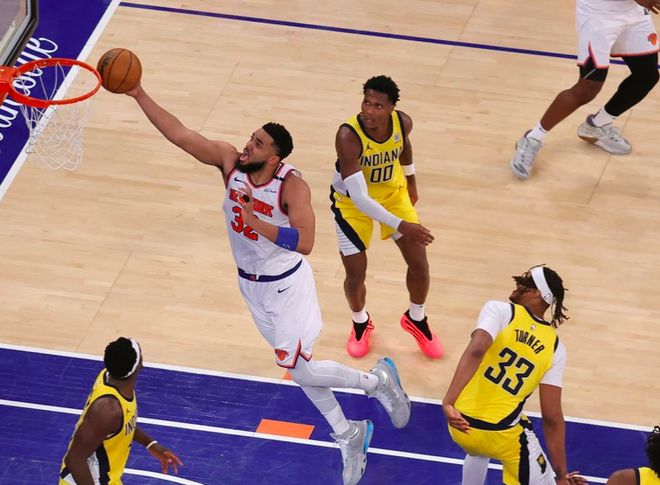 7分大胜扳回一城双核56分打爆大黑马pg电子首页拒绝1-4出局！尼克斯1(图4)